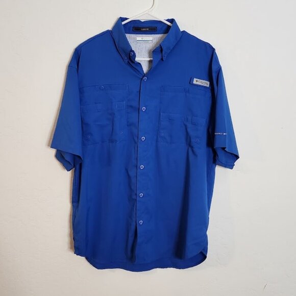 Columbia Men's PFG Short Sleeve Button-down Shirt Size Medium - Picture 1 of 6